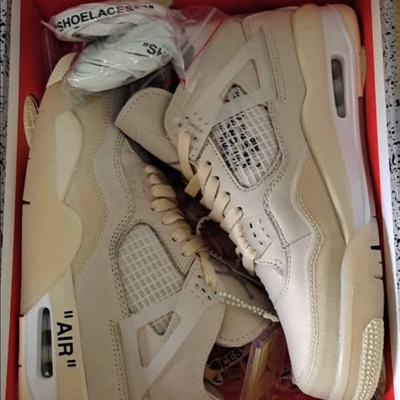 Off-White Shoes - Jordan 4 Retro Off- White Sail